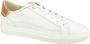 DL Sport Wit + oranje nacre Sneaker N. White Dames - Thumbnail 1