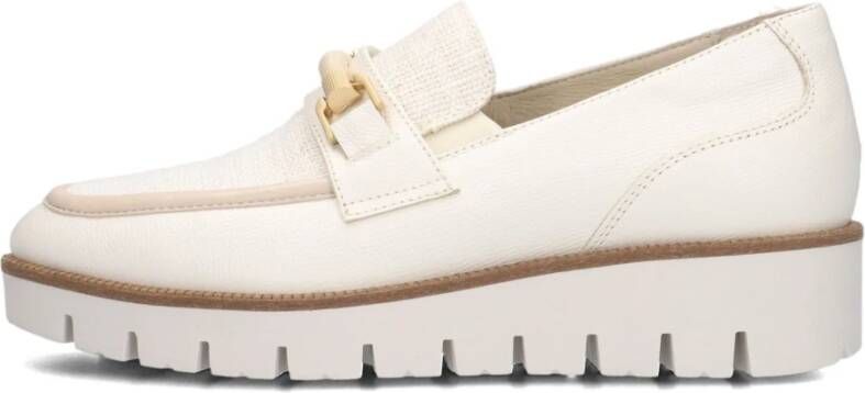 DL Sport Witte Leren Veterschoenen voor Dames