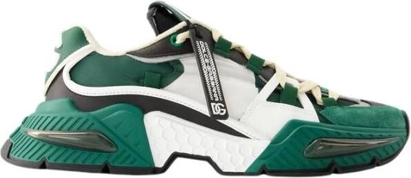 Dolce & Gabbana Airmaster Sneakers Nylon Groen Zwart Green Heren