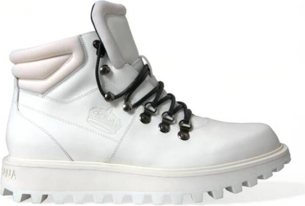 Dolce & Gabbana Lace-up Boots White