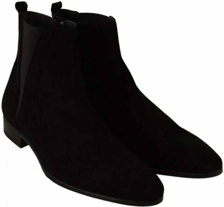 Dolce & Gabbana men's leather desert boots lace up ankle boots Zwart Heren - Foto 6