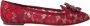 Dolce & Gabbana Rode Kant Kristal Platte Schoenen Red Dames - Thumbnail 8
