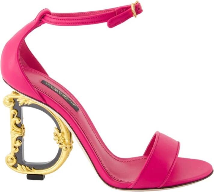 Dolce & Gabbana Barok Hoge Hak Sandalen Pink Dames