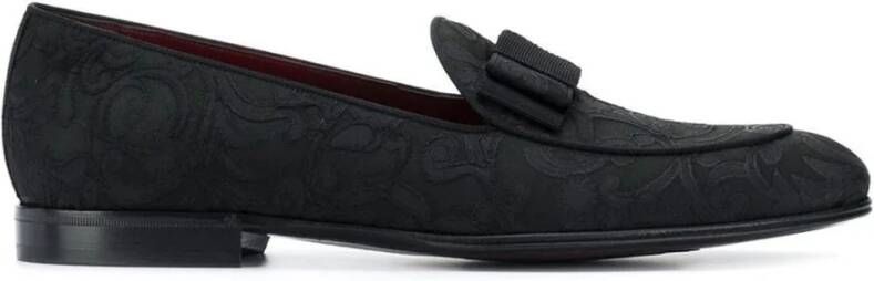 Dolce & Gabbana Zwarte Barok Jacquard Loafers Black Heren