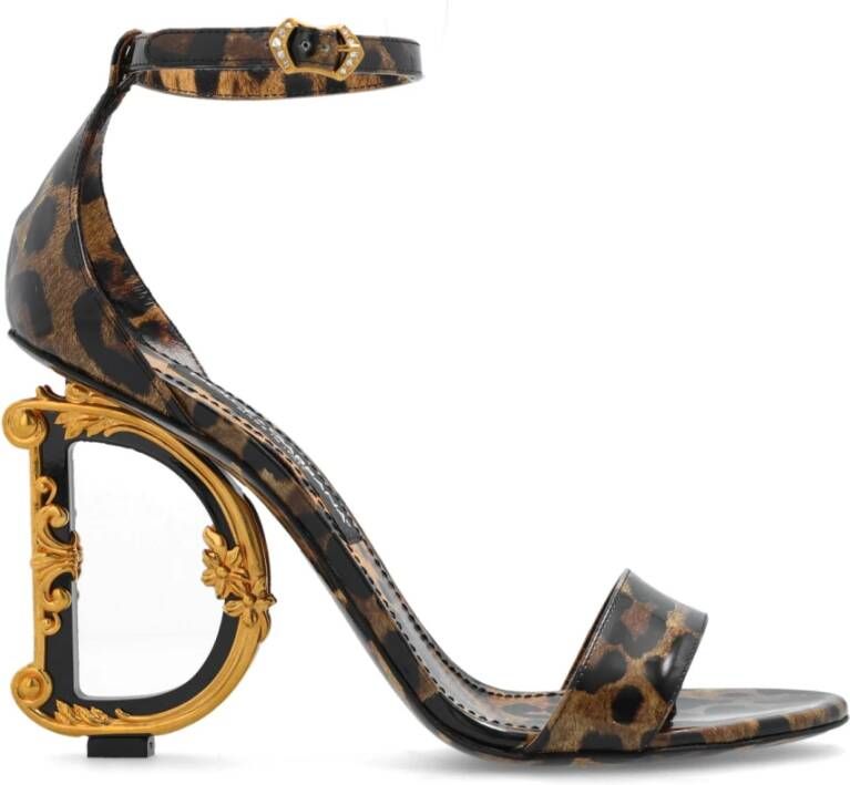 Dolce & Gabbana Barokke hakken sandalen Bruin Dames