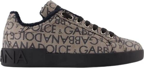 Dolce & Gabbana Portofino Sneaker Multicolor Jacquard Stof Multicolor Heren