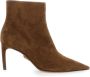Dolce & Gabbana Beige Enkellaarzen met Metallic Logo - Thumbnail 1