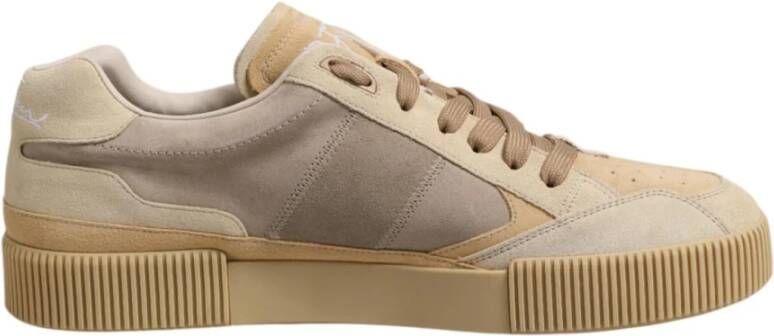 Dolce & Gabbana Beige Leren Logo Sneakers