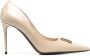 Dolce & Gabbana Beige Logo Décolleté Hoge Hakken Beige Dames - Thumbnail 1