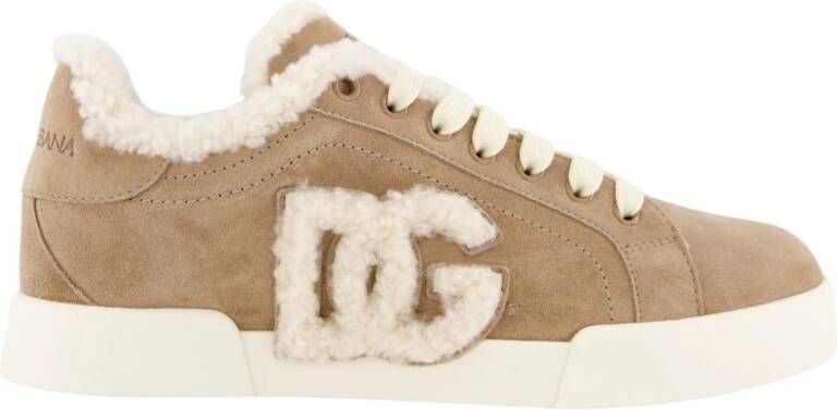 Dolce & Gabbana Beige Portofino Sneakers voor dames