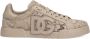 Dolce & Gabbana Beige Sneakers met Logo Patch - Thumbnail 1