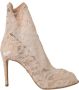 Dolce & Gabbana Beige Stretch Taormina Veterschoenen Schoenen Beige Dames - Thumbnail 1