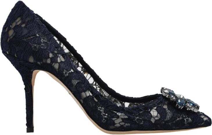 Dolce & Gabbana Bellucci kanten pumps Blauw Dames