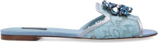 Dolce & Gabbana Bianca slides Blue Dames
