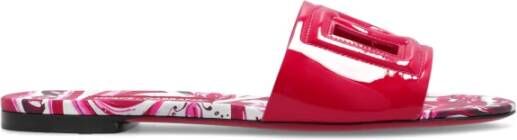 Dolce & Gabbana Platte sandalen van fuchsia roze en wit leer Pink Dames - Foto 4