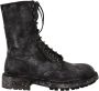 Dolce & Gabbana Chique Zwarte Veterschoenen Grijs-Wit Black Heren - Thumbnail 1