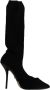 Dolce & Gabbana Black Stretch Socks Knee High Booties Shoes Zwart Dames - Thumbnail 1