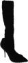 Dolce & Gabbana Black Stretch Socks Knee High Booties Shoes Zwart Dames - Thumbnail 1