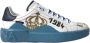 Dolce & Gabbana Blauw & Wit Lage Top Sneakers Blue Heren - Thumbnail 1