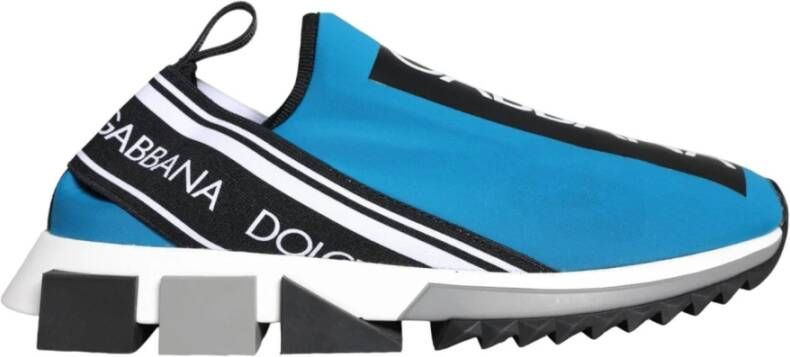 Dolce & Gabbana Blauw en Zwart Logo Sneakers
