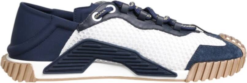 Dolce & Gabbana Blauw Wit Laag Top NS1 Sneakers
