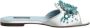 Dolce & Gabbana Blauw Zilver Kraal Versier Slide Sandalen - Thumbnail 1