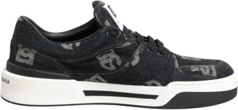 Dolce & Gabbana Blauwe Denim Logo Sneakers