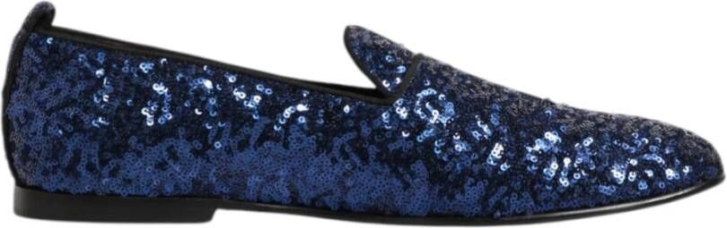 Dolce & Gabbana Blauwe Loafers Pantoffels Heren Schoenen
