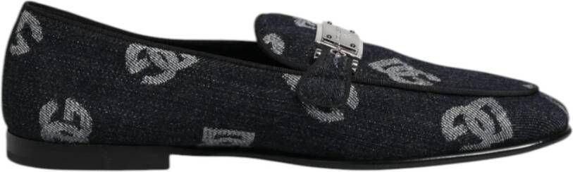 Dolce & Gabbana Blauwe Logo Loafers Formele Schoenen