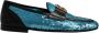Dolce & Gabbana Blauwe Paillet Loafers Stijlvolle Schoenen - Thumbnail 1