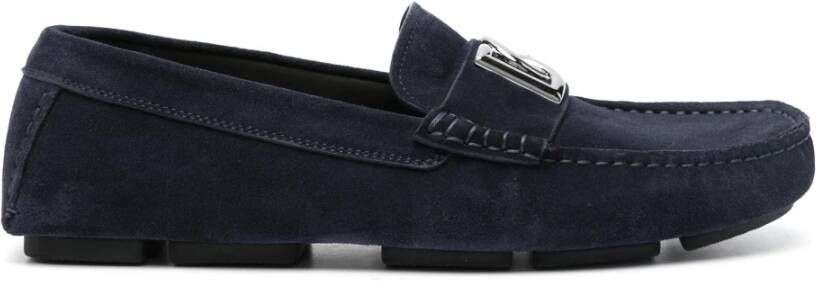 Dolce & Gabbana Blauwe Platte Schoenen Blue Heren