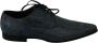 Dolce & Gabbana Blauwe Python Leren Veterschoenen - Thumbnail 1