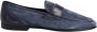 Dolce & Gabbana Blauwe Suède Mocassin Loafers - Thumbnail 1