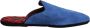 Dolce & Gabbana Blauwe Suède Slides Platte Schoenen - Thumbnail 1