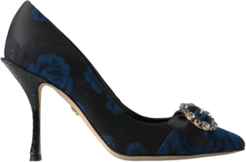 Dolce & Gabbana Bloemen Kristal Pumps Schoenen Blue Dames