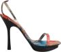Dolce & Gabbana Bloe leren hoge hak sandalen - Thumbnail 1