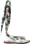 Dolce & Gabbana Bloemenprint Enkelwikkel Sandalen Multicolor Dames - Thumbnail 1