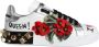 Dolce & Gabbana Witte Bloemen Leren Lage Sneakers White Dames - Thumbnail 7