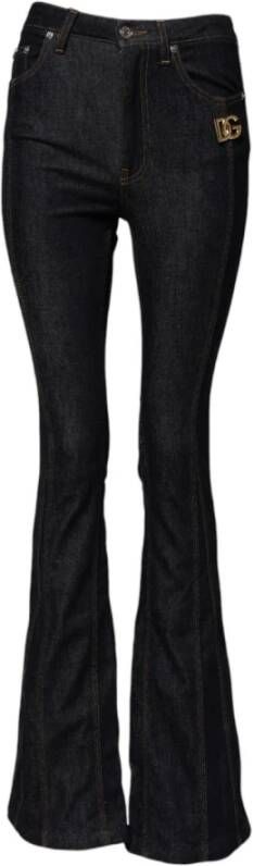 Dolce & Gabbana Bootcut Denim Jeans met Ritssluiting