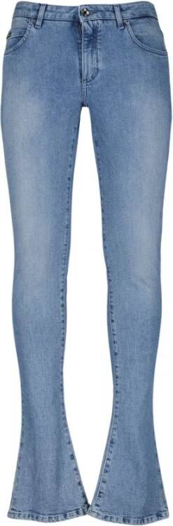 Dolce & Gabbana Bootcut Jeans met metalen logo-embleem