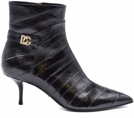 Dolce&Gabbana Boots & laarzen Logo Ankle Boots Leather in zwart