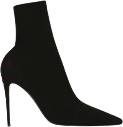 Dolce & Gabbana Zwarte platte schoenen met DG-logo Black Dames