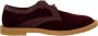 Dolce & Gabbana Bordeaux Velvet Exotisch Leren Veterschoenen Red Heren - Thumbnail 8