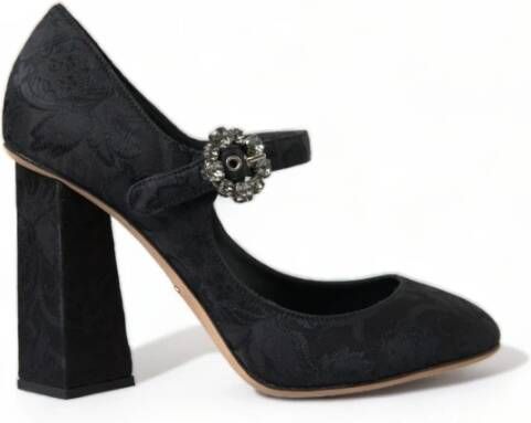 Dolce & Gabbana Brokaat Kristal Hak Pumps Black Dames