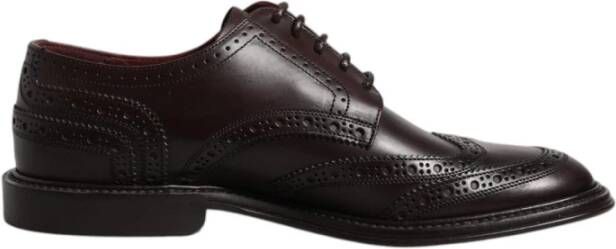 Dolce & Gabbana Bruin Leren Wingtip Brogue Schoenen