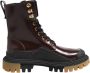 Dolce & Gabbana Lederen platform enkellaars Bruin Dames - Thumbnail 1