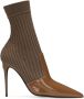 Dolce & Gabbana Karamelbruine kalfsleren enkellaarzen Brown Dames - Thumbnail 1