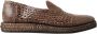 Dolce & Gabbana Bruine Geweven Leren Loafers Brown Heren - Thumbnail 15