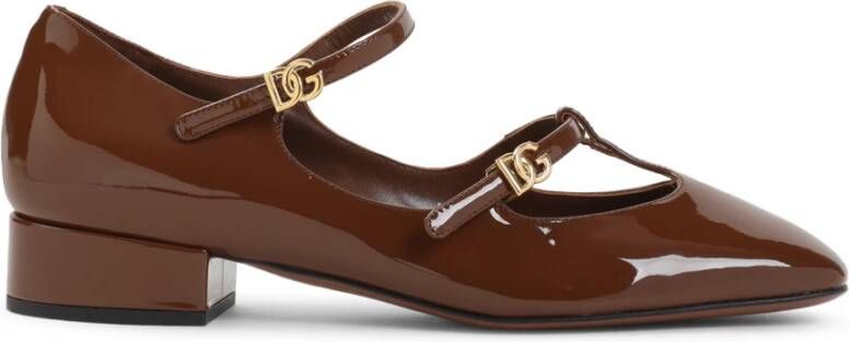 Dolce & Gabbana Bruine Leren Pumps voor Vrouwen