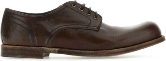 Dolce & Gabbana Bruine leren veterschoenen Brown Heren